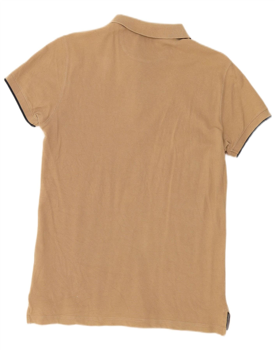 Camisa polo masculina Massimo Dutti Slim Fit algodão bege médio