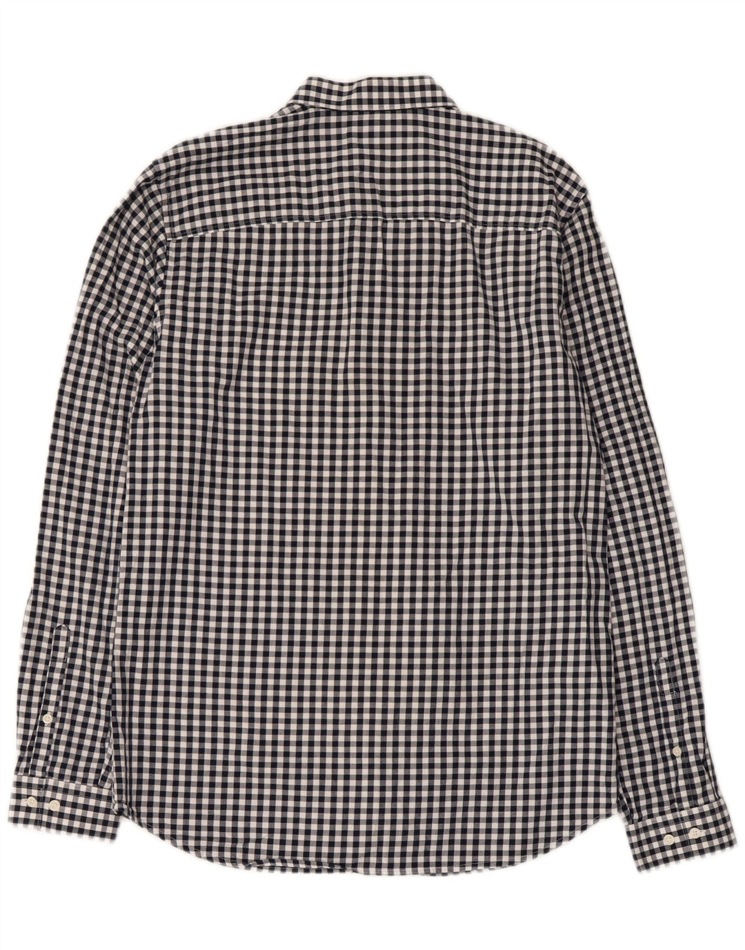 Camisa masculina Jack & Jones média azul marinho algodão guingão