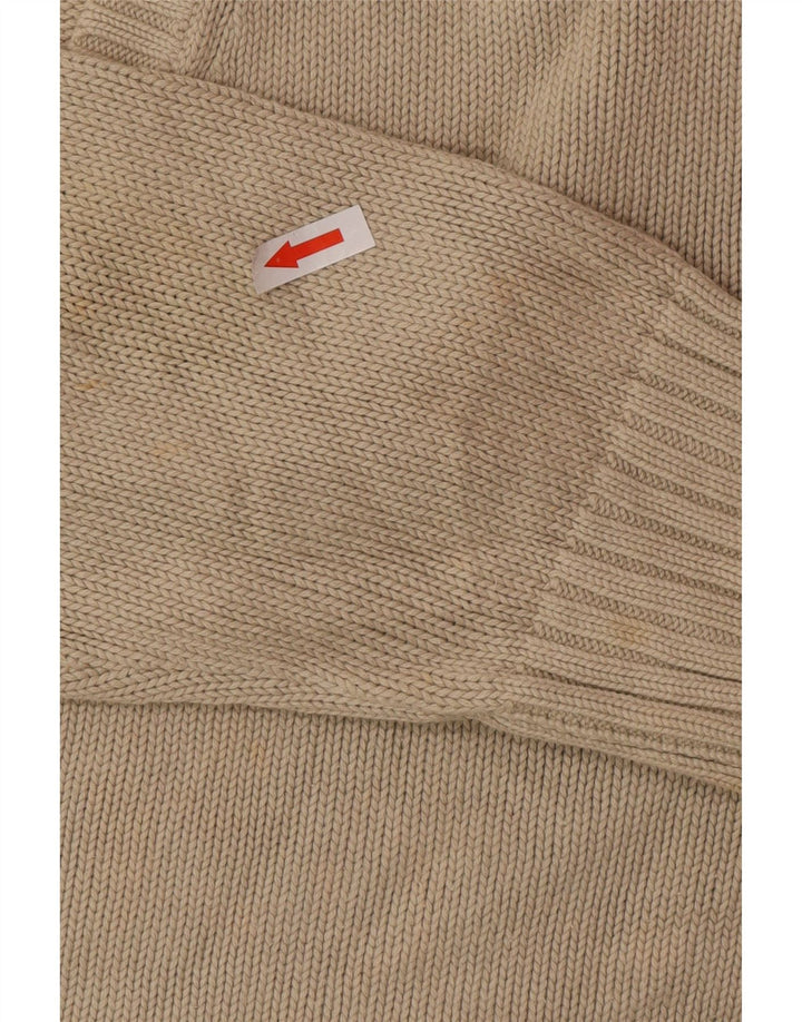 Zara Suéter masculino com decote em V XL algodão bege