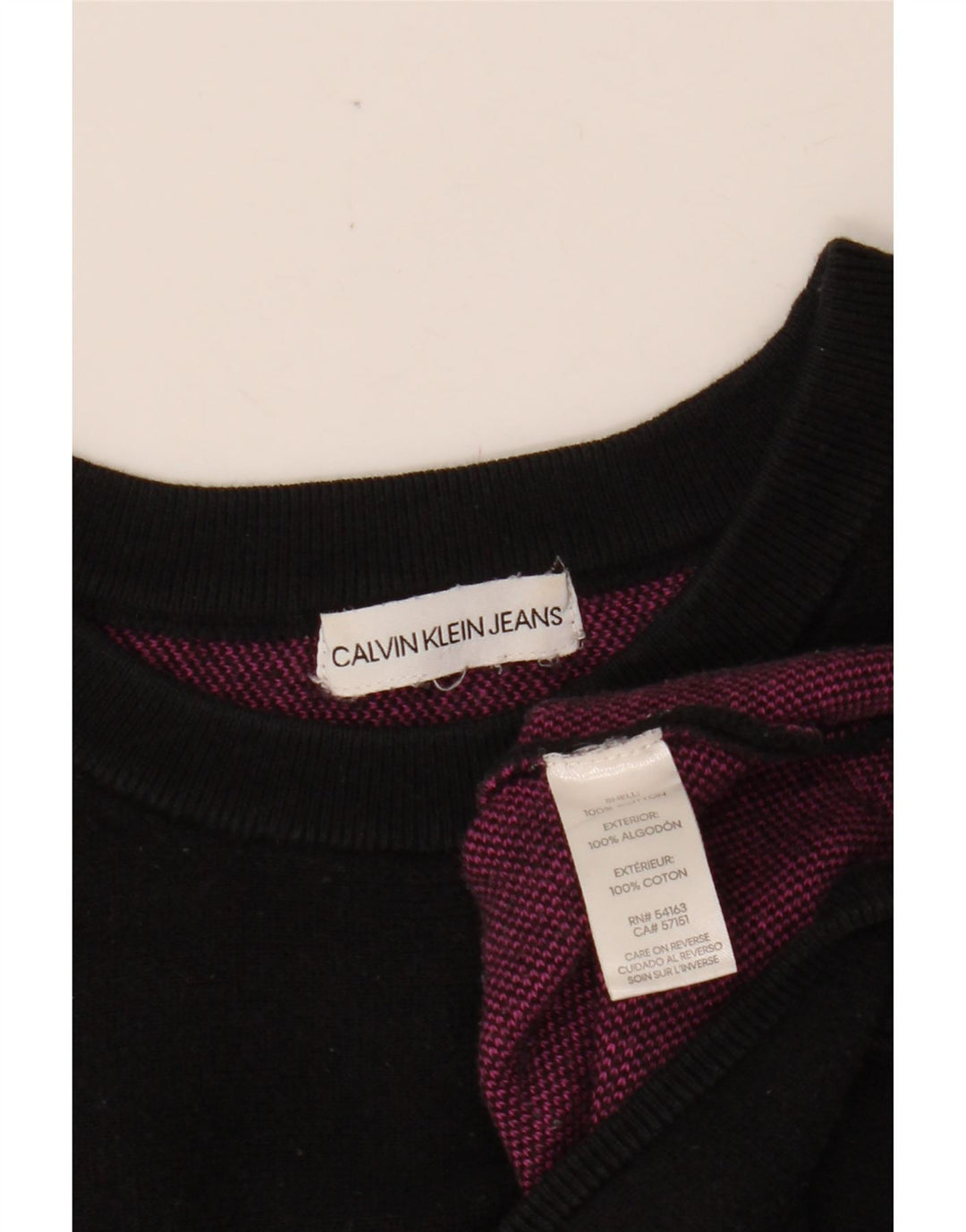 CALVIN KLEIN JEANS Suéter feminino cropped UK 14 médio preto