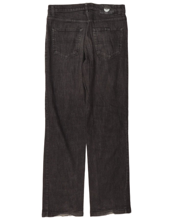 Trussardi Calça jeans reta masculina W34 L33 algodão cinza