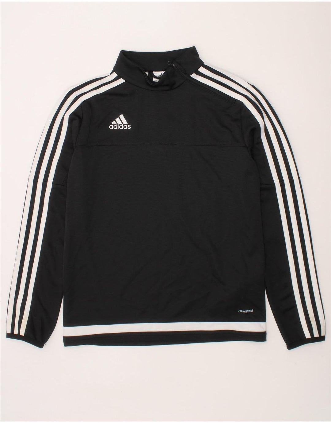 ADIDAS Boys Climacool Pullover Treino Top 9-10 Anos Preto Colourblock
