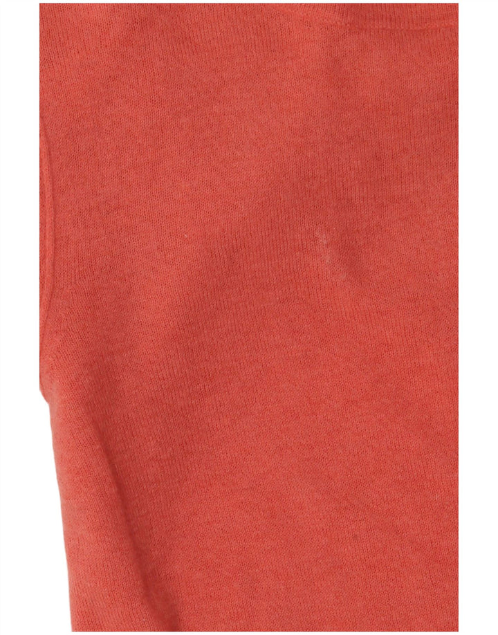 Suéter feminino JIGSAW com gola tartaruga Reino Unido 12 caxemira rosa médio