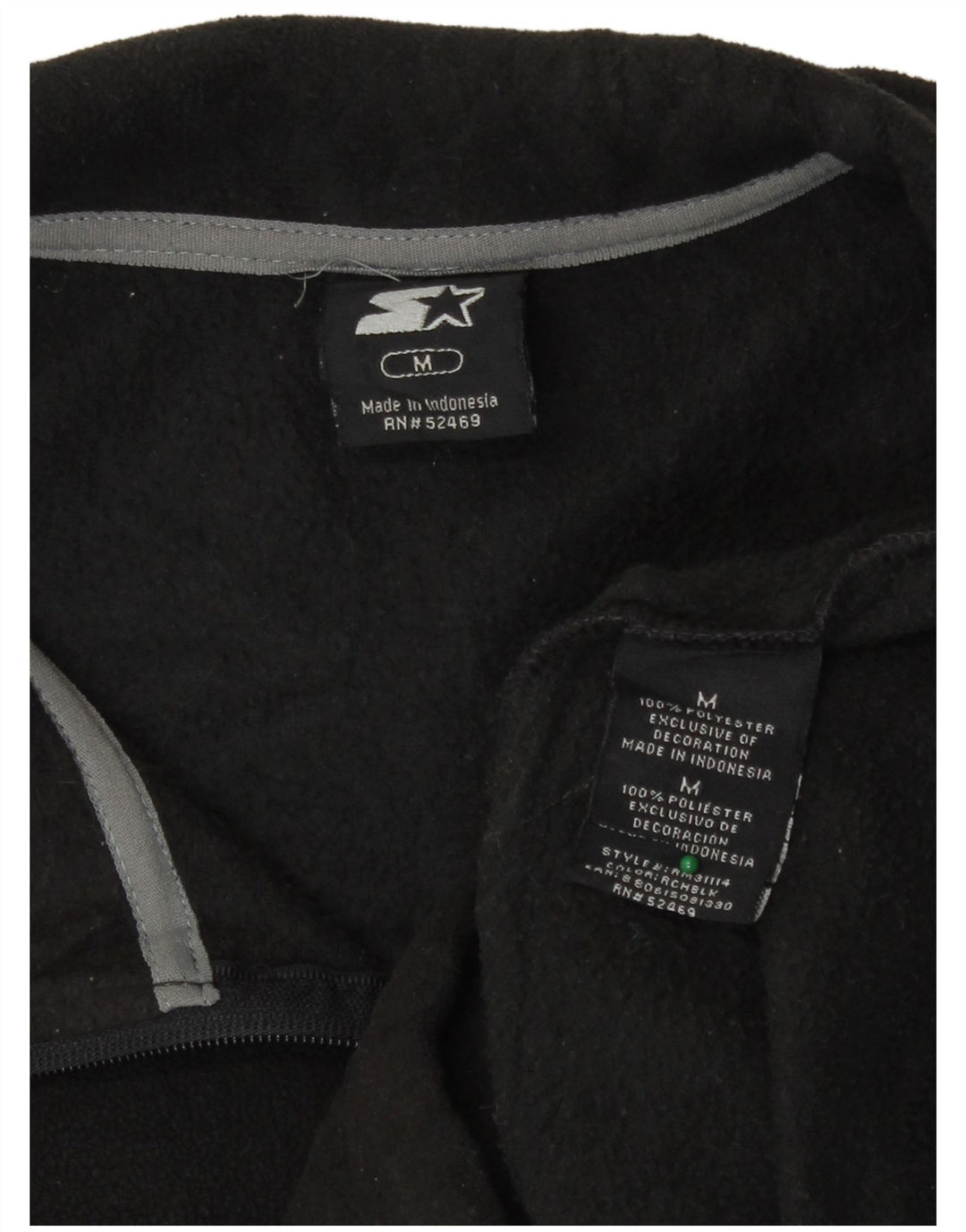 Jaqueta de lã masculina Starter UK 38 poliéster preto médio