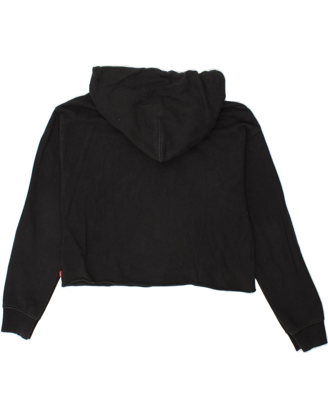 LEVI'S Womens Crop Hoodie Jumper UK 6 XS Black Cotton Vintage Levi's and Second-Hand Levi's from Messina Hembry 