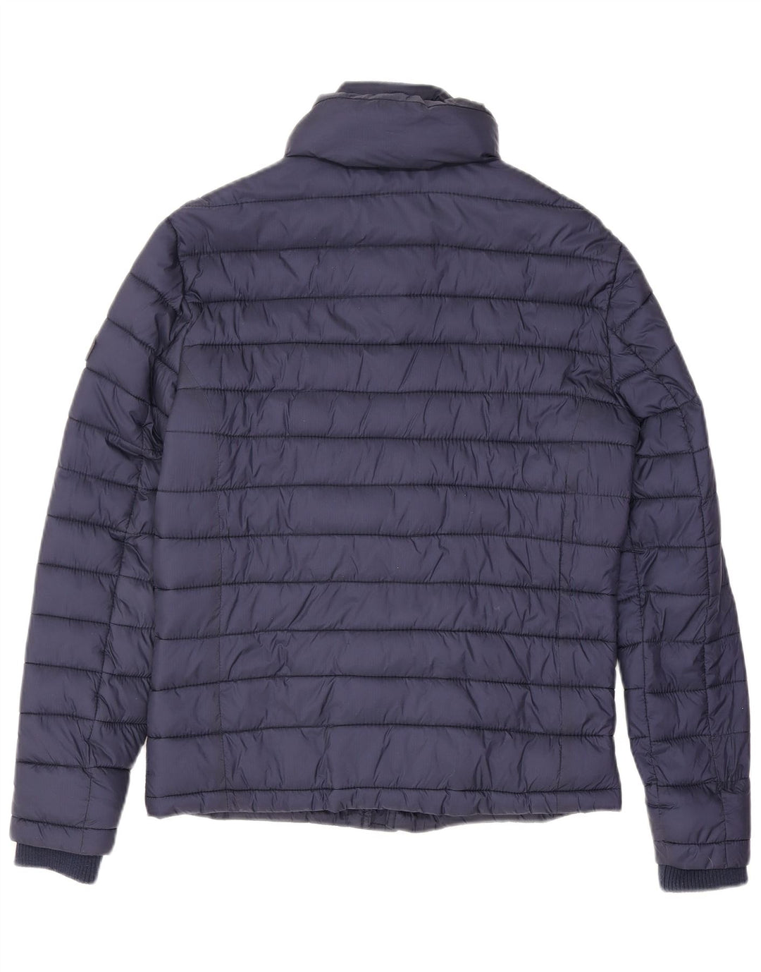 Jaqueta acolchoada masculina Superdry UK 36 pequena azul marinho nylon