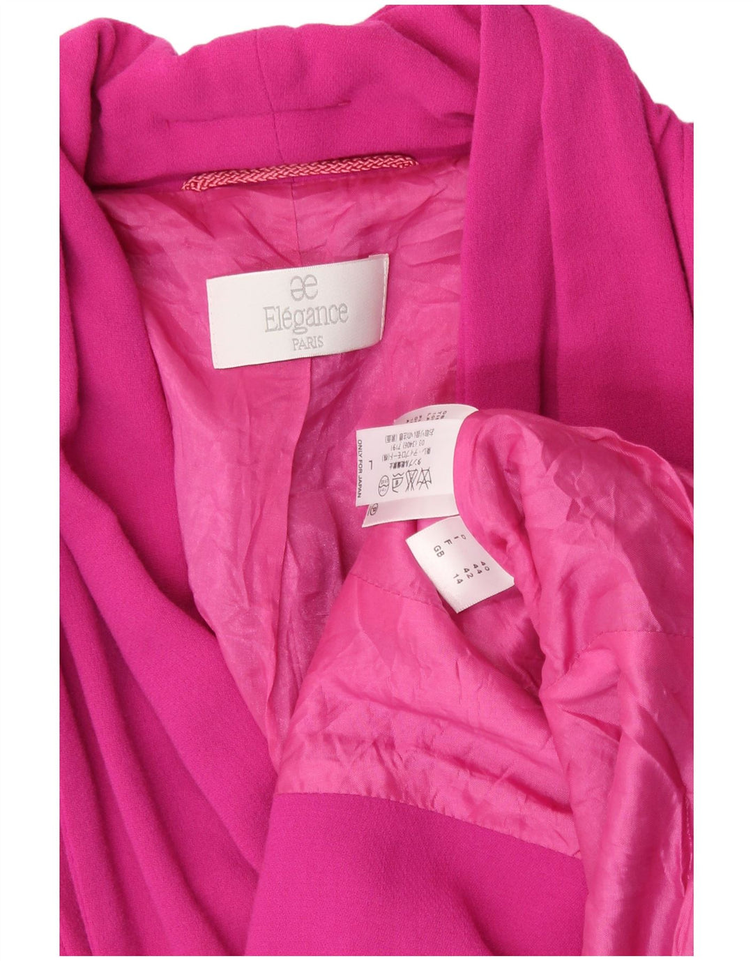 Jaqueta blazer feminina Elegance UK 14 lã rosa médio