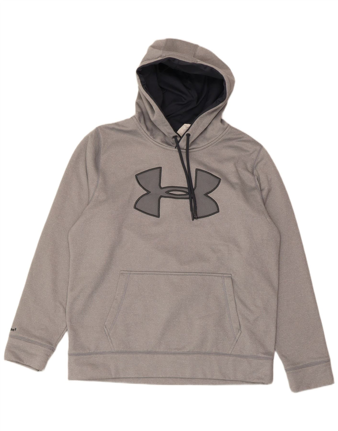 Suéter com capuz gráfico masculino UNDER ARMOUR grande poliéster cinza