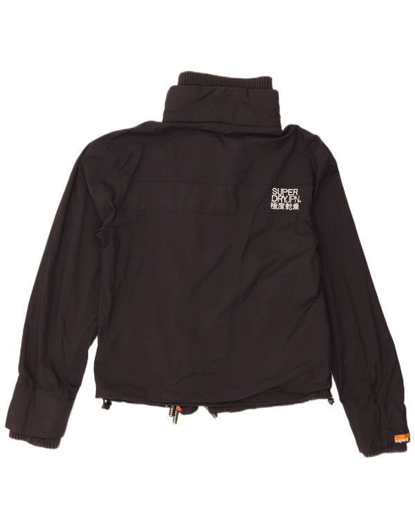 Jaqueta de chuva feminina Superdry UK 14 médio preto nylon