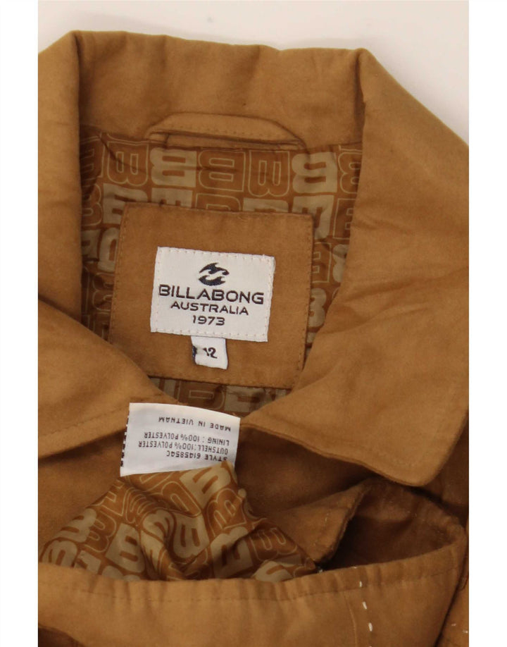 Jaqueta bomber feminina Billabong US 12 grande poliéster bege