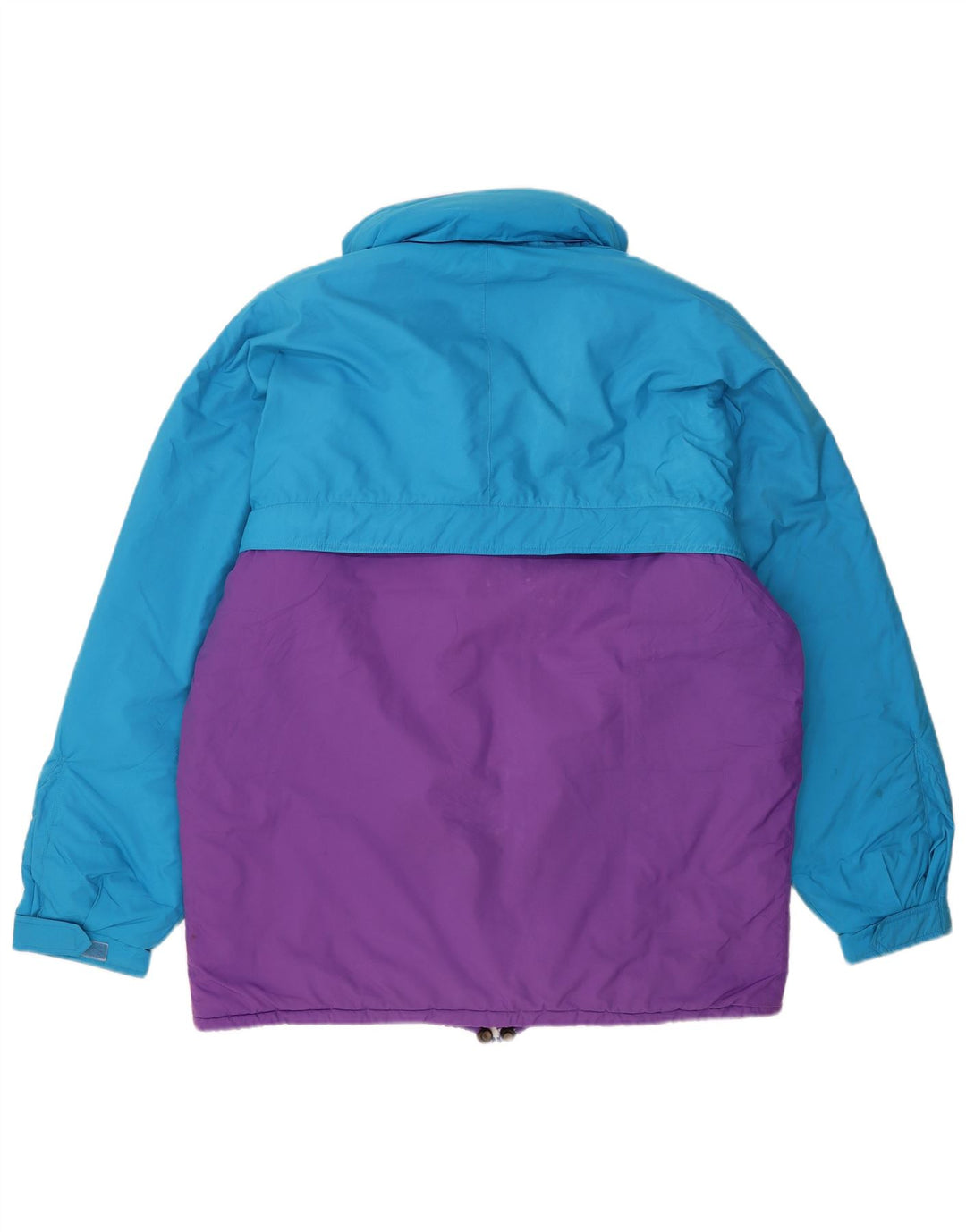 FILA Mens Hooded Windbreaker Jacket IT 54 2XL Blue Colourblock