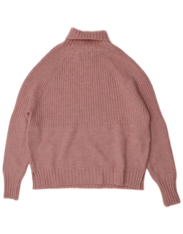 Suéter feminino Superdry com ajuste relaxado e gola redonda Reino Unido 10 pequeno rosa