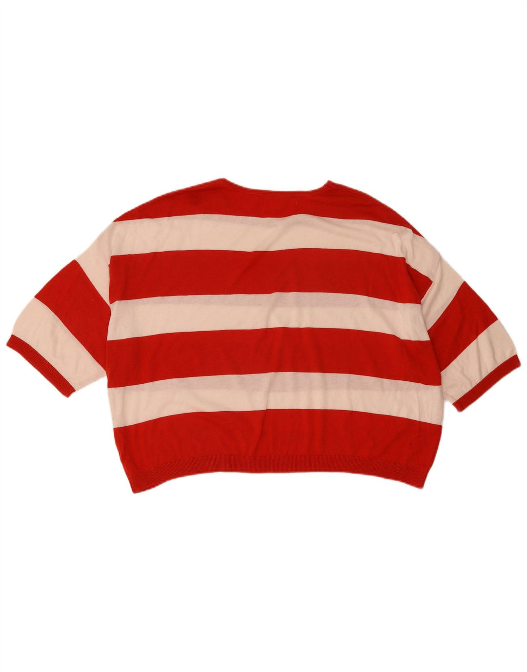 Zara Suéter feminino oversized com gola redonda e gola redonda Reino Unido 14 médio vermelho