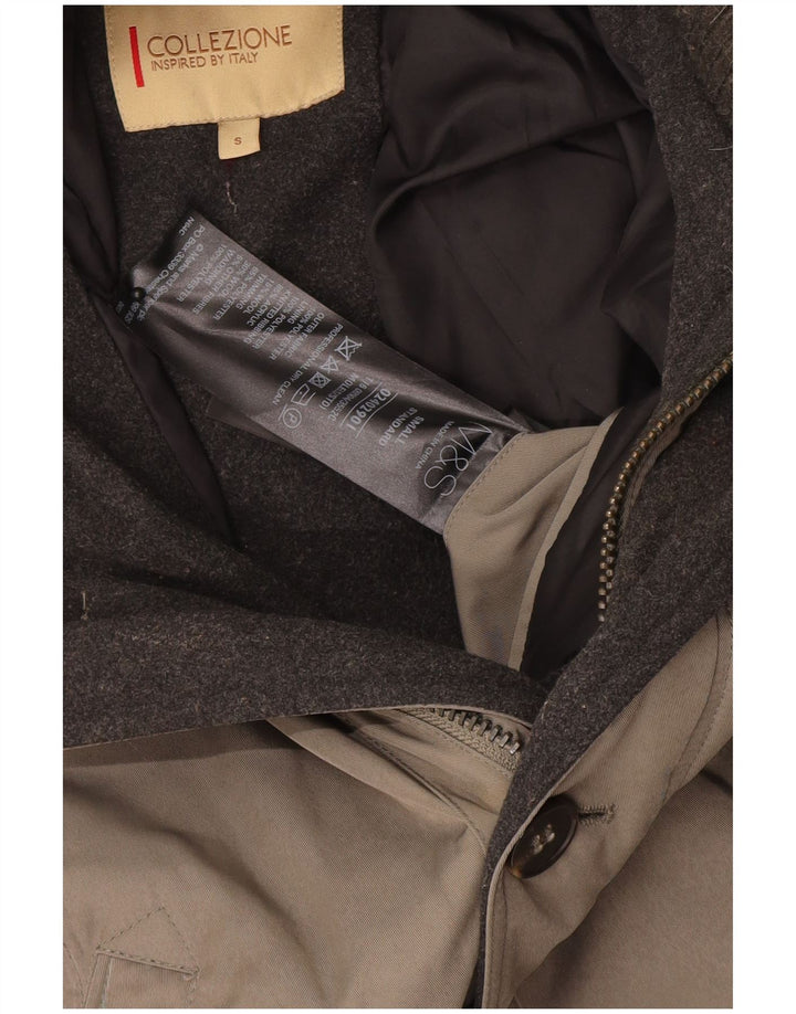 Jaqueta militar oversized feminina Marks & Spencer Reino Unido 10 pequena bege