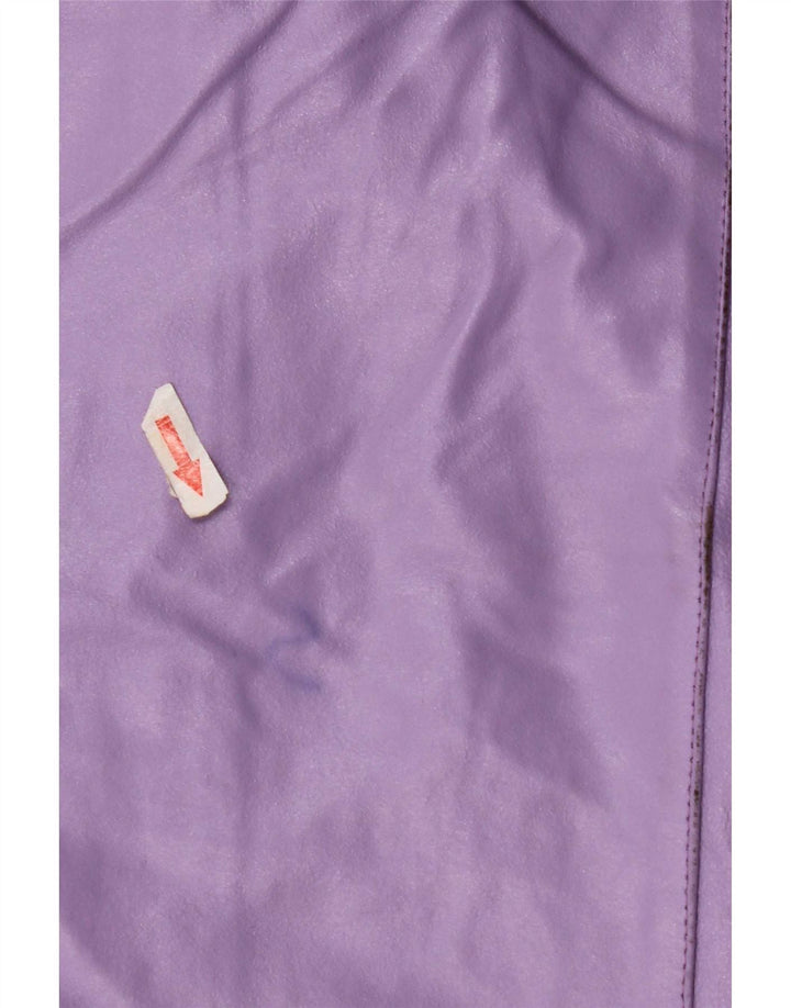 Jaqueta de couro feminina Habana Reino Unido 10 couro roxo pequeno