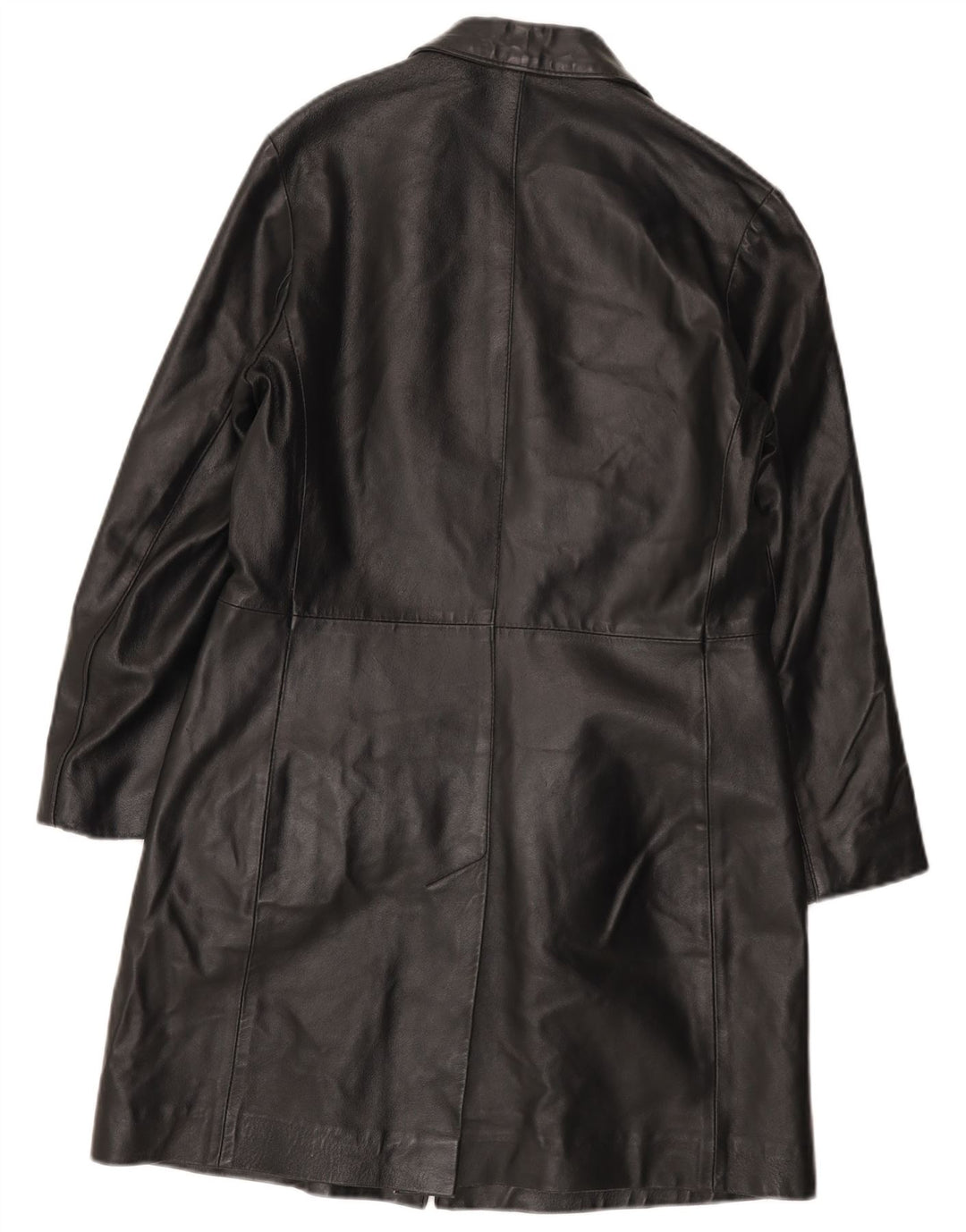 Casaco de couro feminino VINTAGE IT 46 grande couro preto