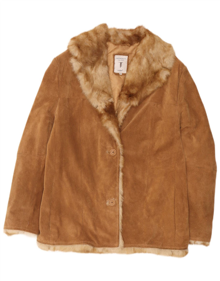 Jaqueta feminina Conbipel Free Heron Suede IT 46 grande couro bege