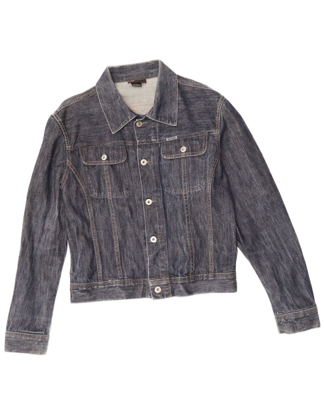 Jaqueta jeans feminina DIESEL Reino Unido 14 algodão azul médio