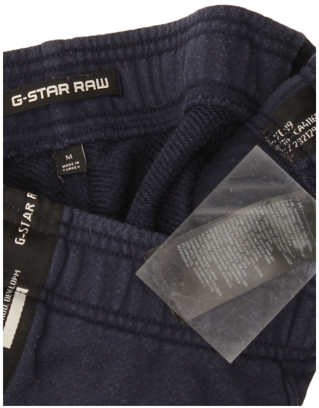 Shorts esportivos gráficos masculinos G-STAR médio algodão azul marinho