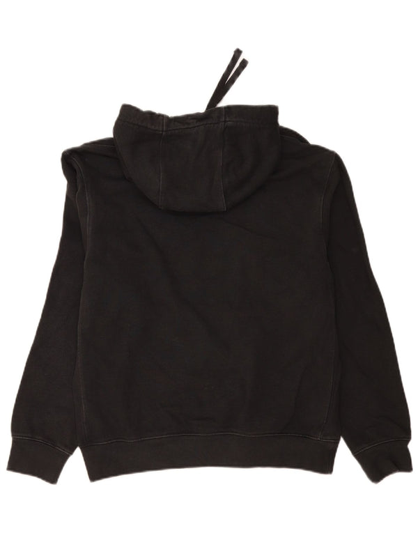 Jumper com capuz Nike feminino gráfico oversized UK 10 pequeno algodão preto