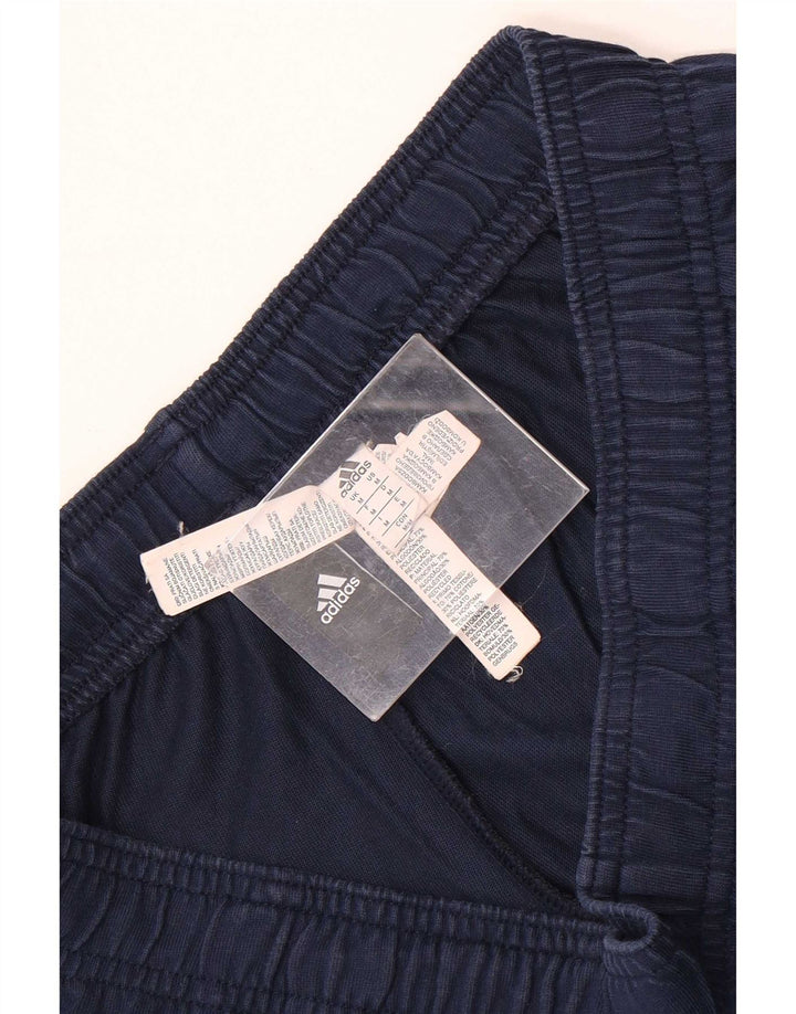Shorts esportivos gráficos masculinos Adidas médio algodão azul marinho