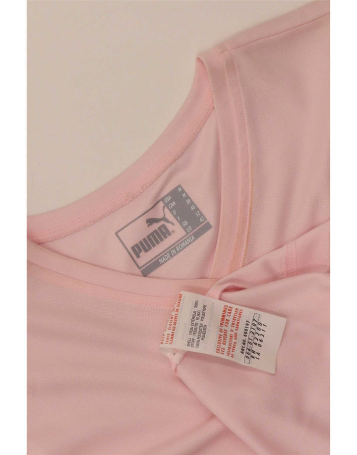 Camiseta feminina Puma Top UK 12 poliéster rosa médio