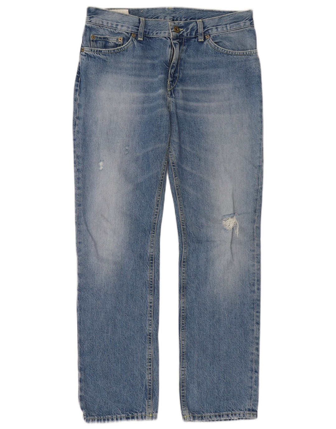 Dondup Jeans retos femininos desgastados W27 L28 algodão azul