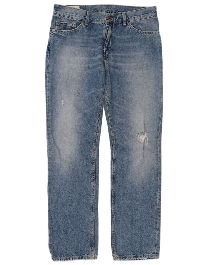 Dondup Jeans retos femininos desgastados W27 L28 algodão azul
