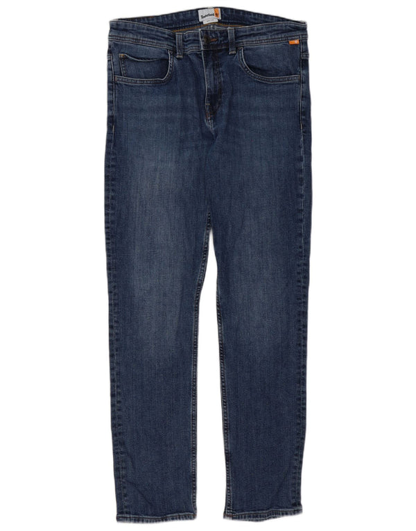 Timberland Mens Slim Jeans W33 L32 Azul Algodão