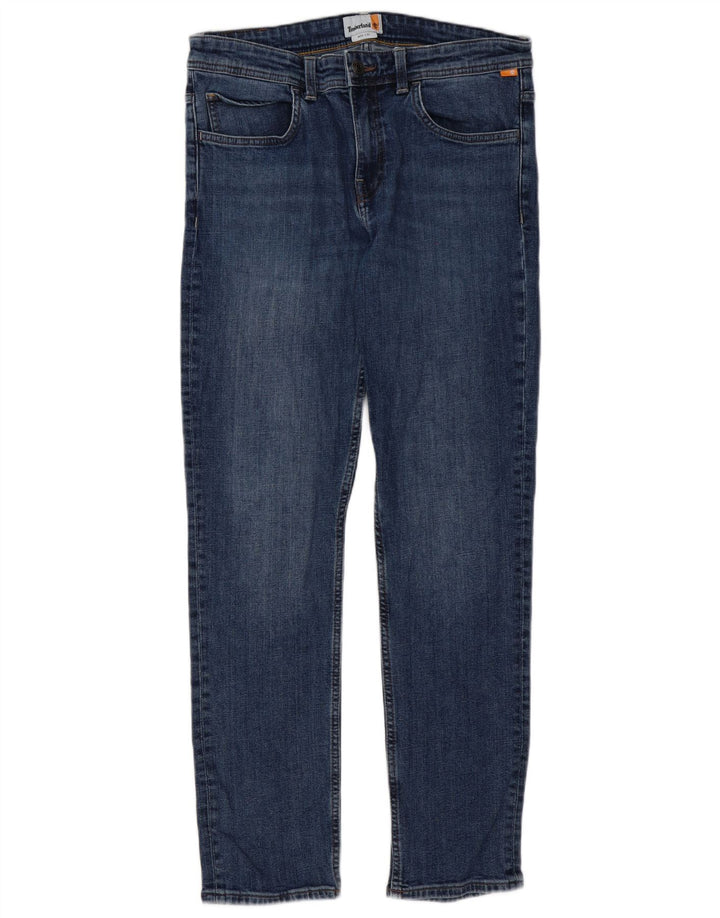 Timberland Mens Slim Jeans W33 L32 Azul Algodão