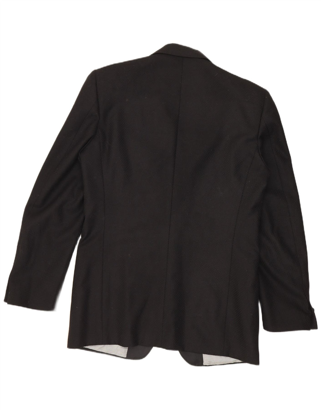 Jaqueta blazer masculina vintage com 1 botão IT 48 lã virgem preta média