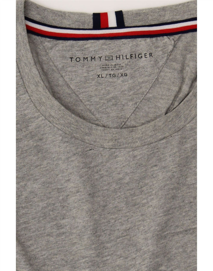 TOMMY HILFIGER Mens Top Long Sleeve XL Grey Cotton Vintage Tommy Hilfiger and Second-Hand Tommy Hilfiger from Messina Hembry 