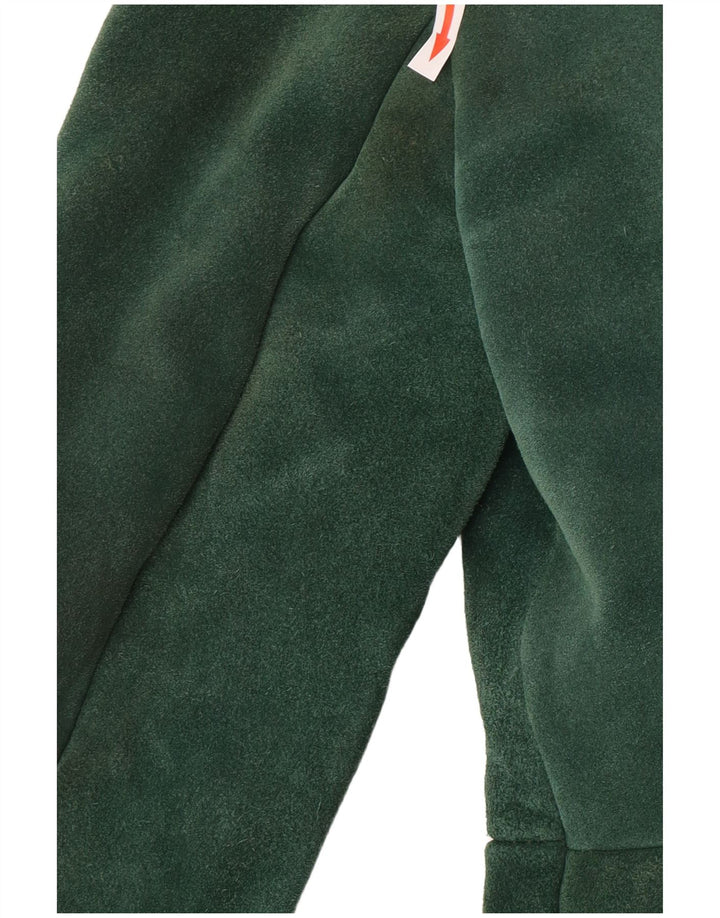 Casaco feminino vintage de shearling IT 42 verde médio