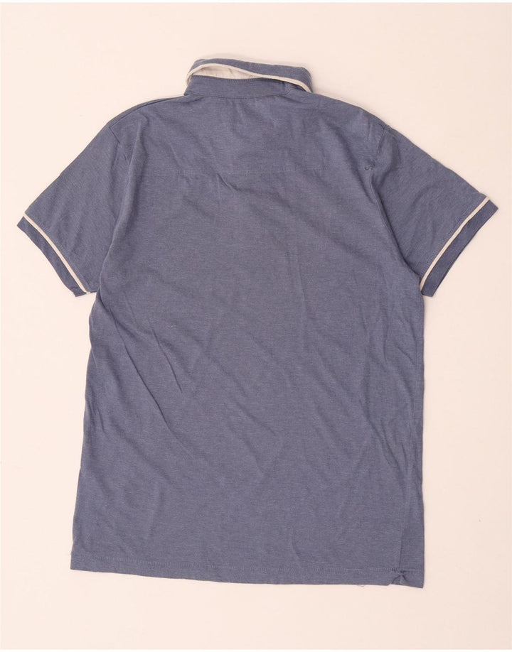 Camisa pólo masculina French Connection pequeno algodão azul