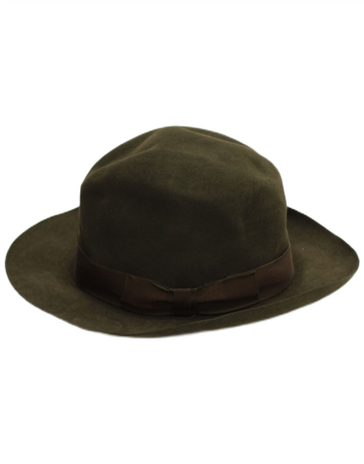 Chapéu Fedora masculino Cervo médio cáqui clássico