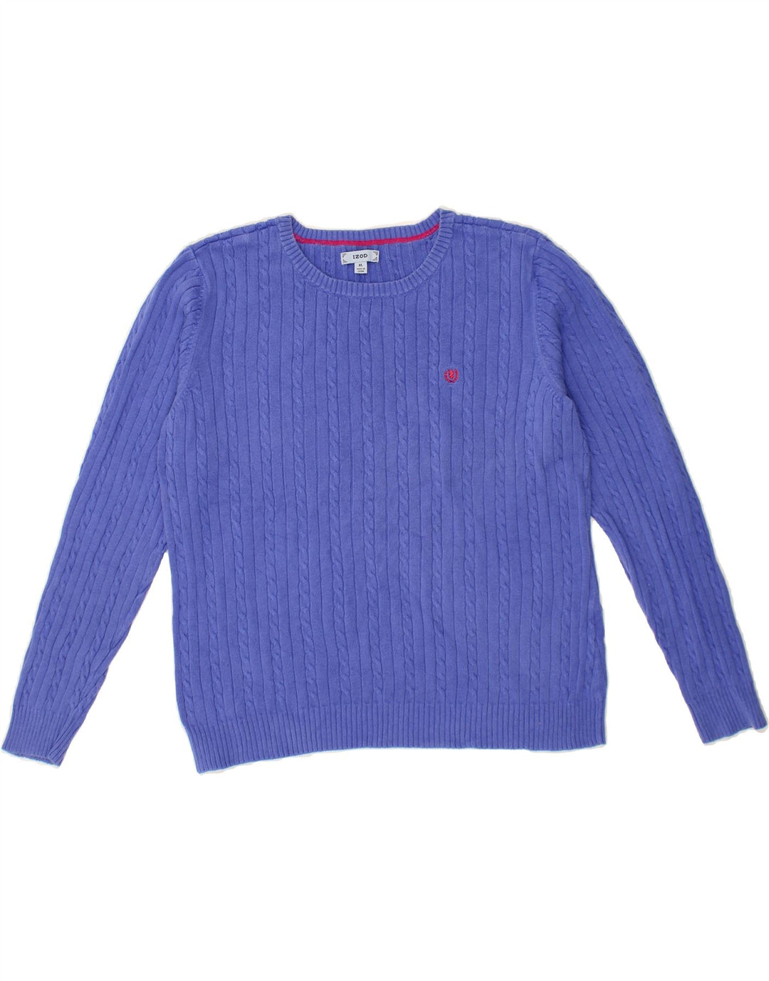 IZOD Womens Boat Neck Jumper Sweater UK 18 XL Purple Cotton Vintage Izod and Second-Hand Izod from Messina Hembry 