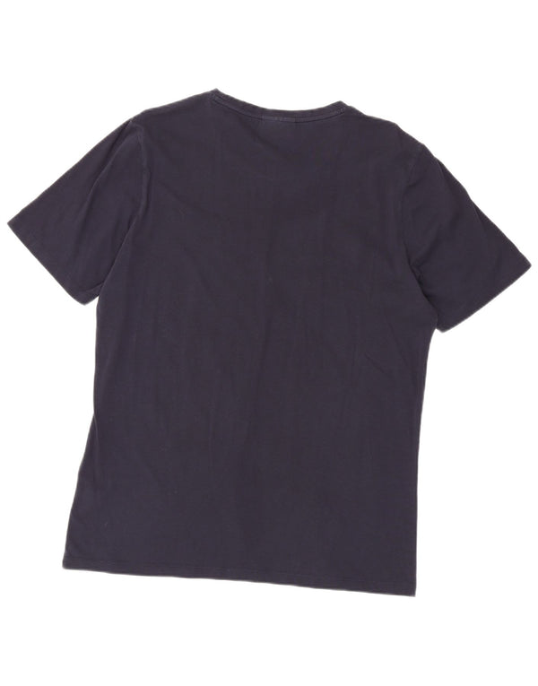 Camiseta gráfica masculina Hugo Boss Top XL algodão azul marinho