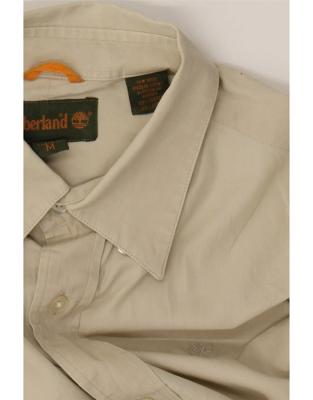 Camisa masculina Timberland médio bege algodão