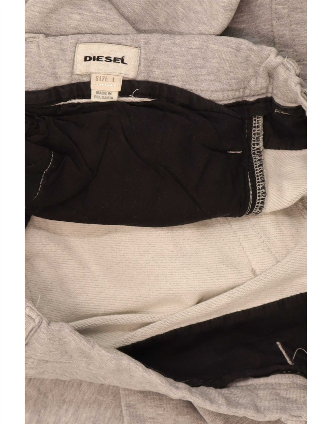 Diesel Calça masculina reta casual grande W34 L34 cinza