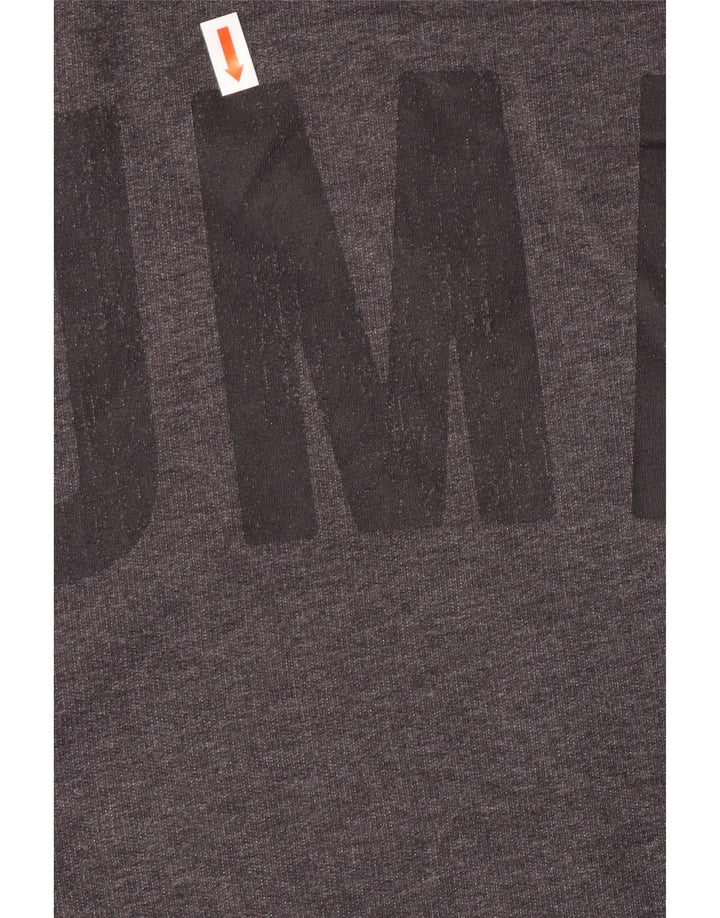 Puma Womens Crop Graphic Moletom Jumper Reino Unido 16 Grande Cinza