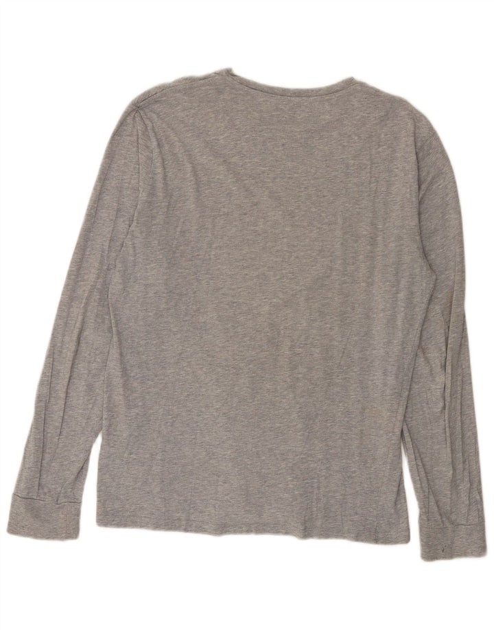 Top gráfico masculino Levi's manga comprida algodão cinza médio