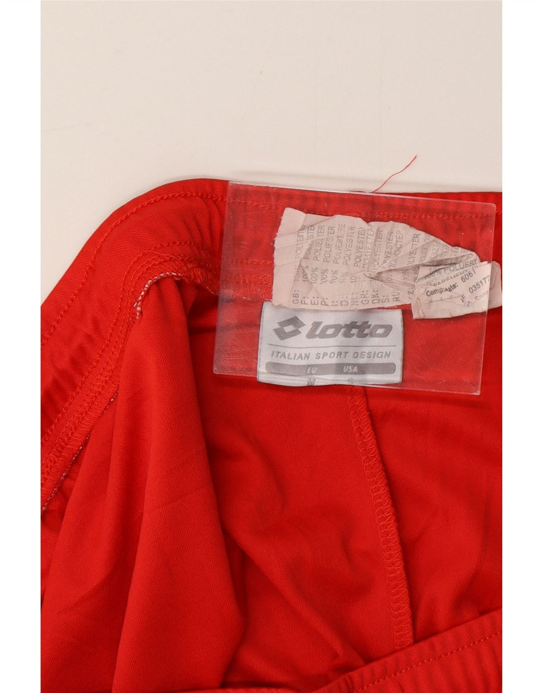 LOTTO Mens Sport Shorts Médio Poliéster Vermelho