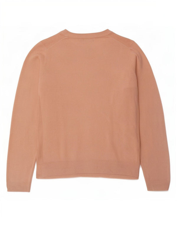Suéter feminino Marks & Spencer com gola canoa Reino Unido 12 acrílico rosa médio