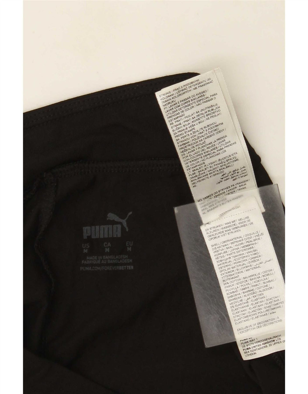 Leggings Puma Feminino UK 12 Médio Algodão Preto