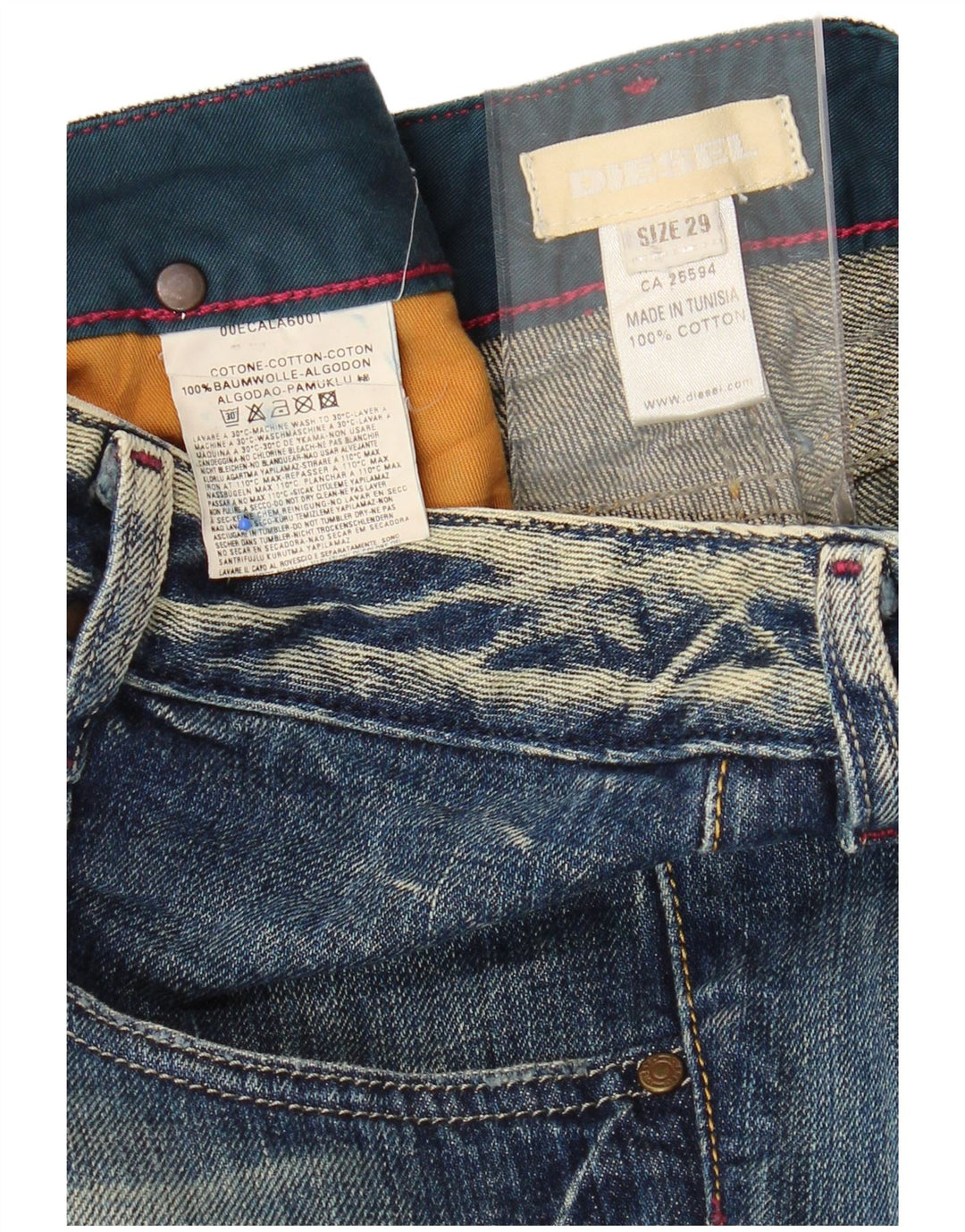 Bermuda jeans masculina DIESEL W29 algodão azul médio