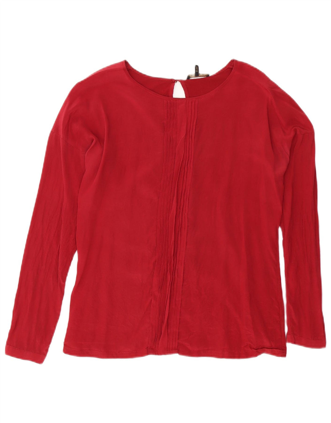 Blusa feminina Massimo Dutti com ajuste solto, Reino Unido 10 pequena vermelha