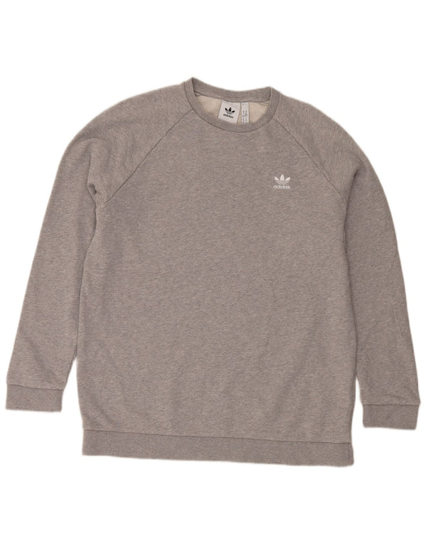 Adidas Mens Moletom Jumper XL Cinza Flecked Algodão