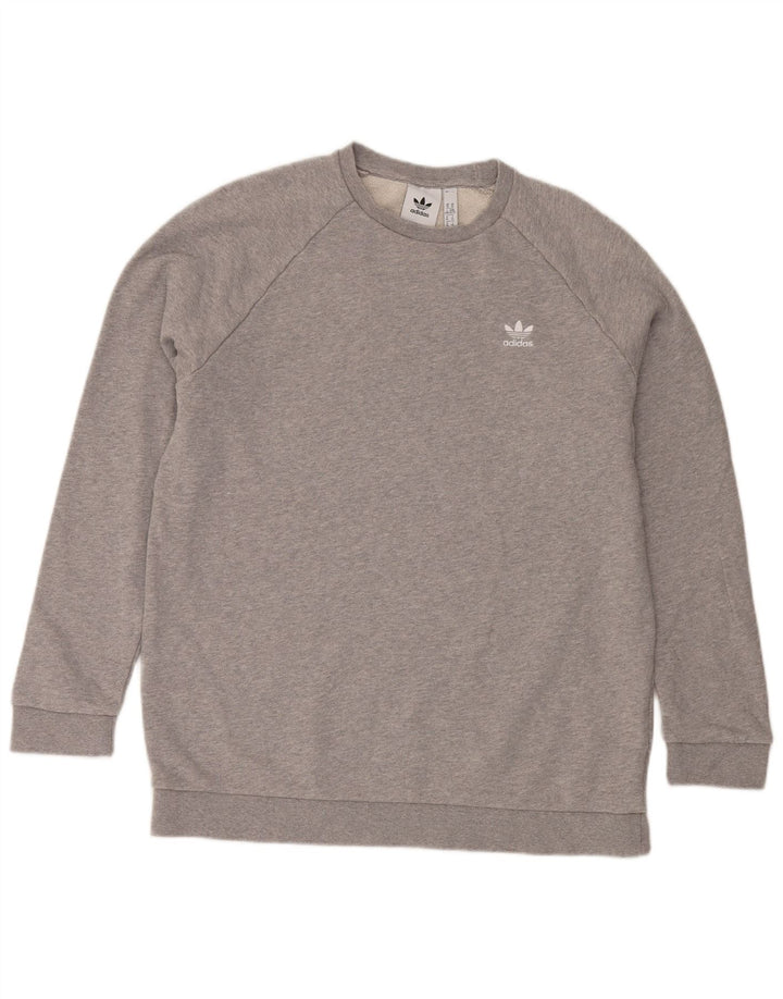 Adidas Mens Moletom Jumper XL Cinza Flecked Algodão