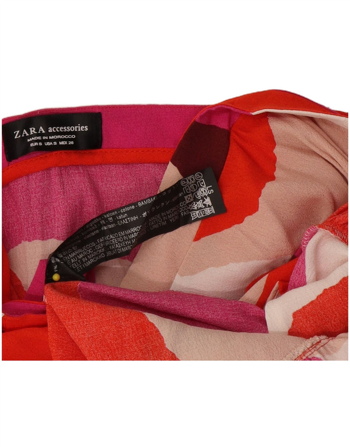 Saia feminina Zara pequena W24 algodão colorblock multicolorido