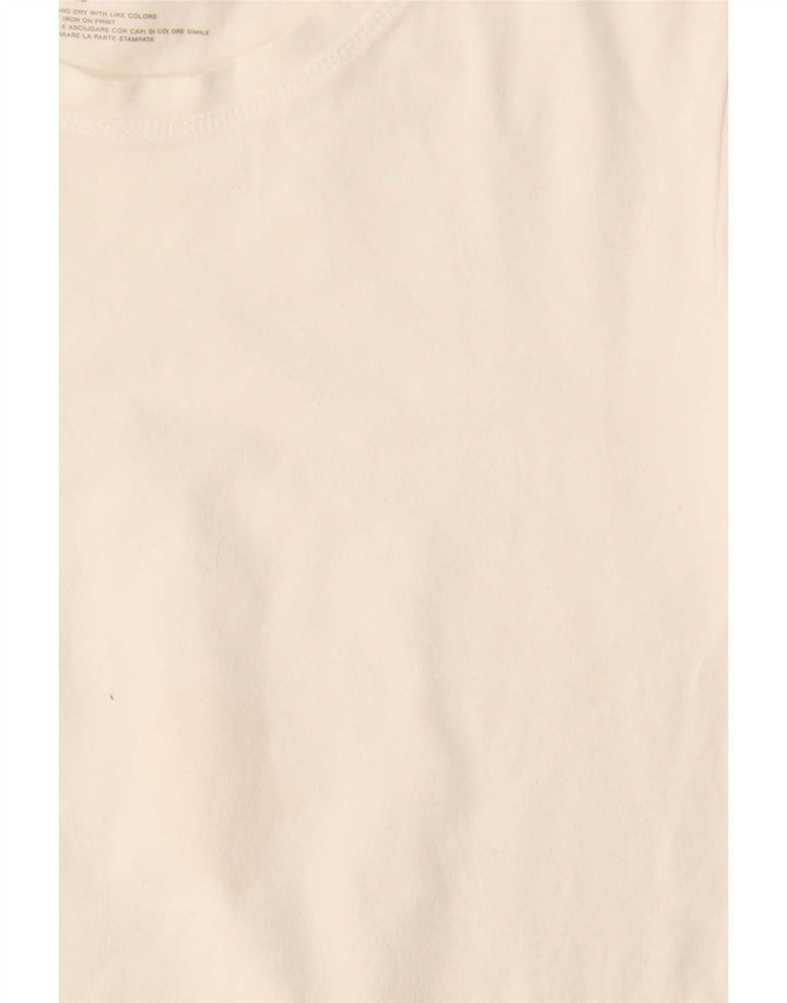 Camiseta feminina Gap UK 10 pequena algodão branco